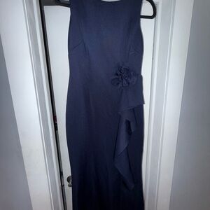 Elegant Navy Sleeveless Dress